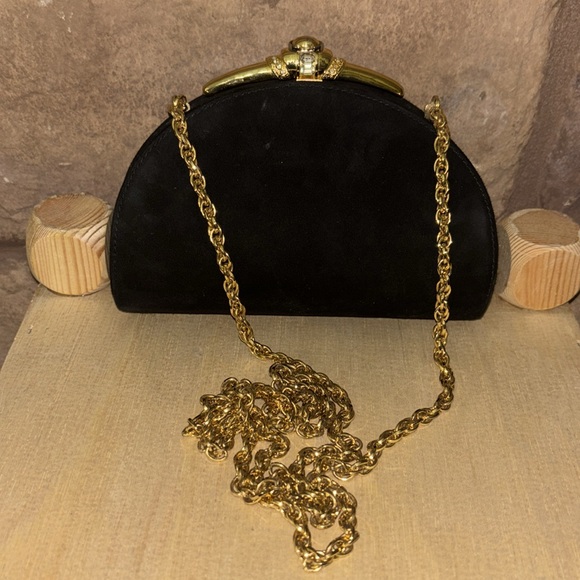 Rodo Handbags - Rodo Velvet  Minaudière - Black